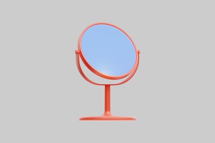 Preview: Modern vanity mirror coral colored