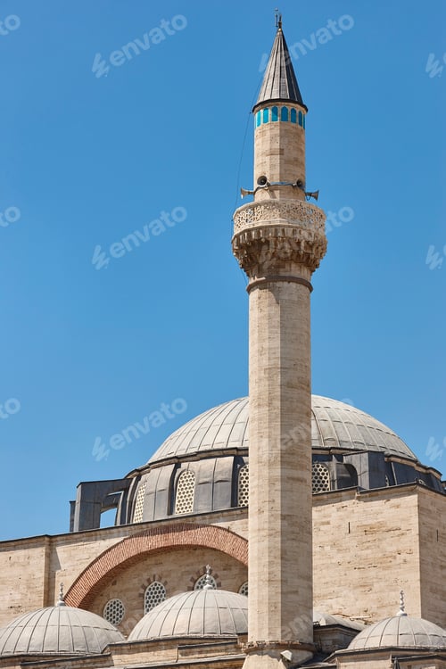 Preview: Selimiye mosque dome and minarets in Konya city. Anatolia, Turkey