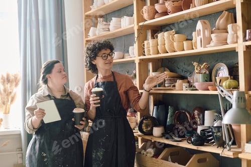 Preview: Two Diverse Women Working In Pottery