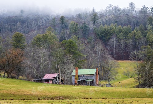 Preview: Rural landscape in Valle Crucis, North Carolina USA