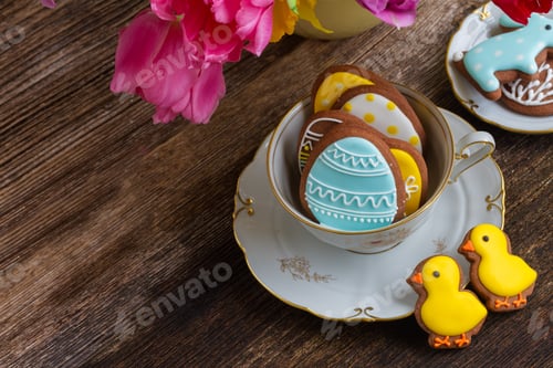 Preview: Cup with easter cookies