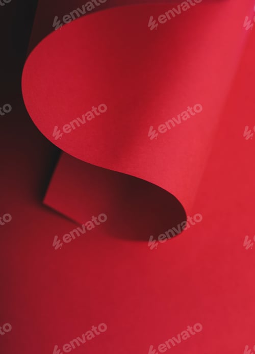 Visualização: Fundo de
forma criativa de geometria vermelha abstrata. Composição mínima de papel moderna e moderna. Plano l