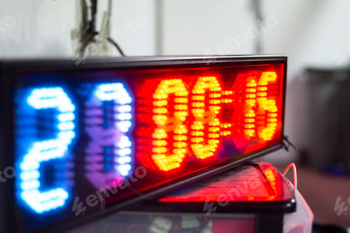 Preview: Detail of time marker of a gym