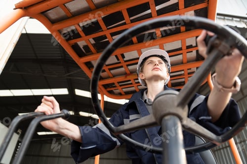 Preview: Robotics engineer working on maintenance of robotic arm in factory warehouse. Business technology.