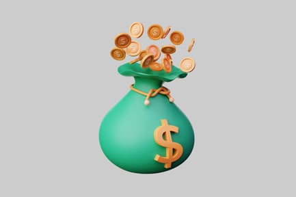 Preview: Money Bag with Falling Coins