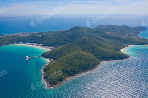 Preview: Sea, beach in Thailand skyline in summer season, for travel background. Nature landscape background