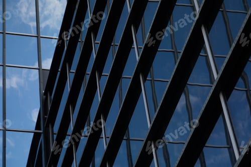 Preview: Diagonal view of glass business building