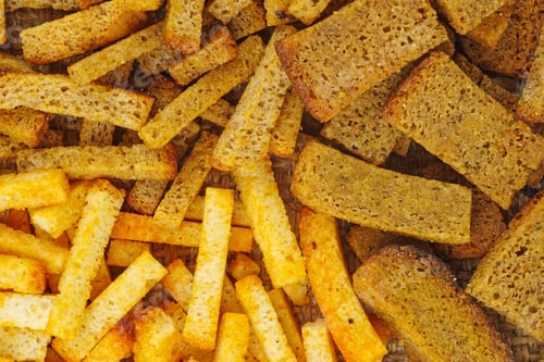 Preview: Salted rye and wheat bread crusts background