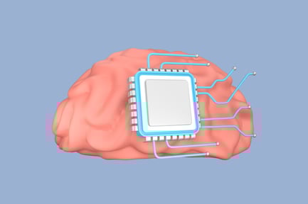 Preview: Brain with Circuits 3D Illustration
