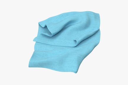 Preview: Light Blue Baby Blanket - Folded Texture