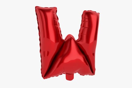 Preview: Red Foil Balloon Letter W
