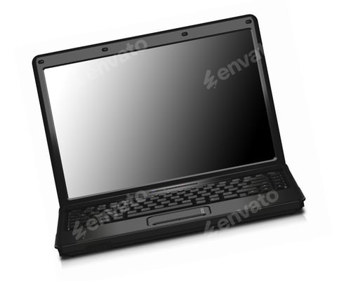 Preview: Laptop isolated on white
