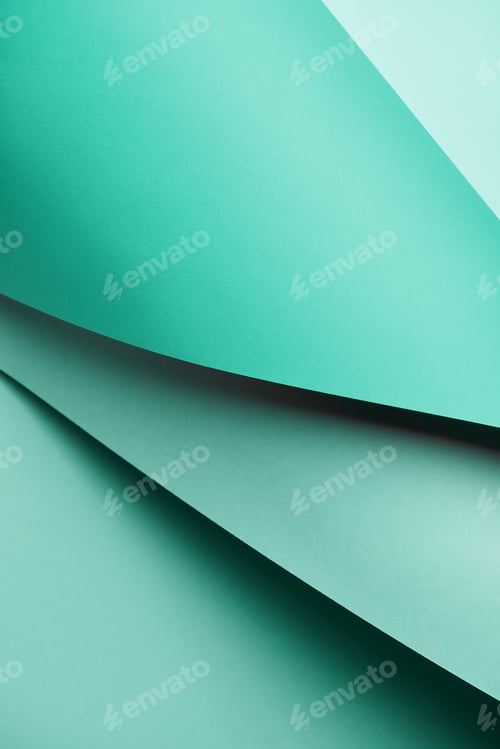 Preview: close-up view of abstract creative bright turquoise textured paper background