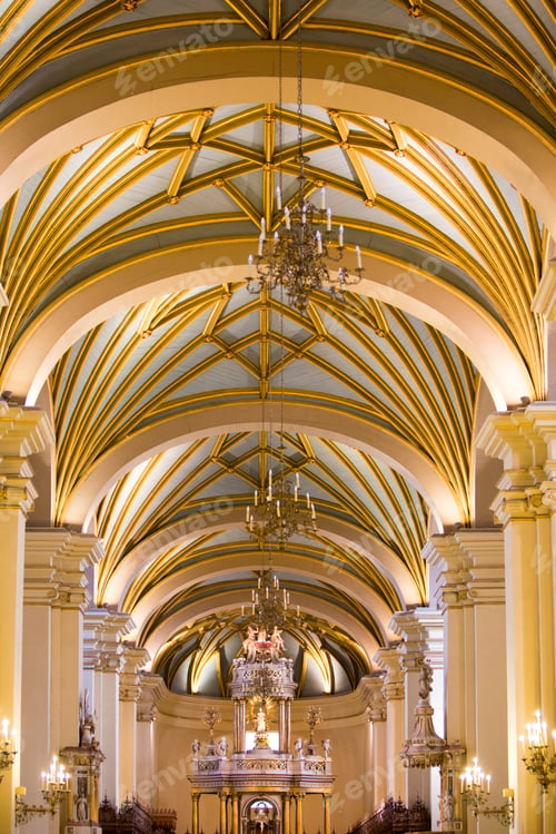 Preview: Inside the cathedral on the Plaza de Armas in Lima, Peru