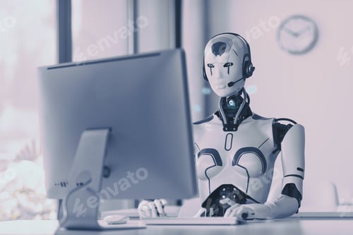 Preview: AI robot working in the office