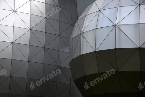 Preview: The geometric shape metallic background