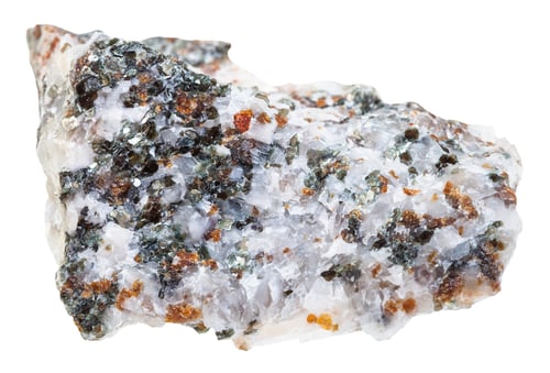 Preview: specimen of Calcite with Chondrodite and Diopside