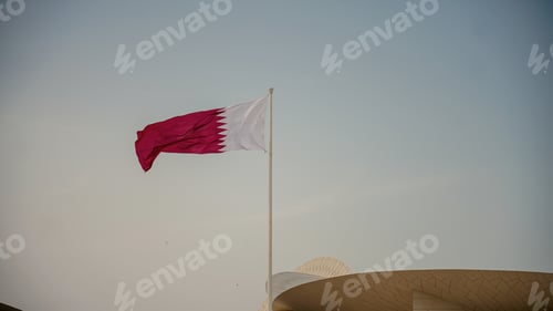 Preview: Qatari flag. Flag of Qatar. National Flag. Doha. Independence Day. National Day. Patriotic. Patriot