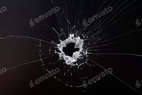 Preview: Black background with shattered glass texture