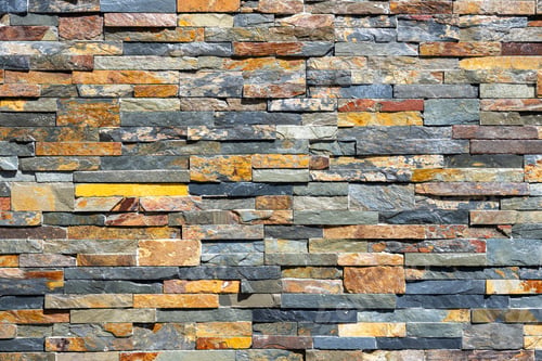 Preview: Wall made of small stone tiles