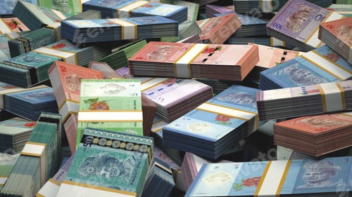 Preview: Malaysian Money Bundles Banknotes, ringgit, Currency MYR, RM