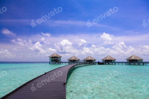 Preview: The path to the bungalow and island over the water