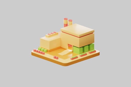 Preview: Cartoon construction factory structure asset