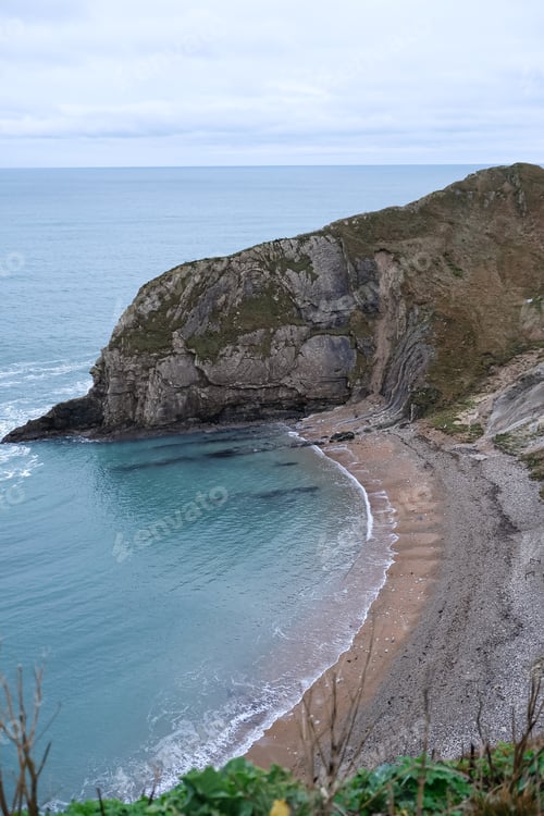 Preview: Man O'War Beach and Durdle Door on Jurassic Coast, Dorset, England.