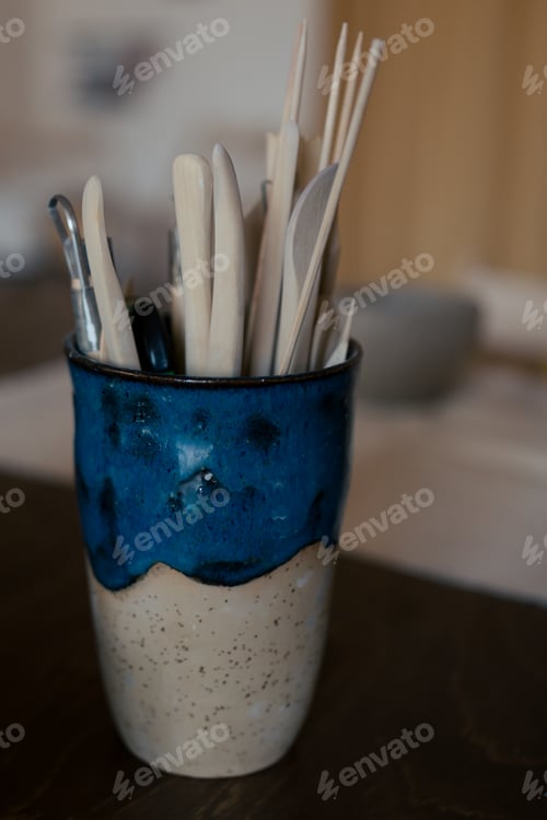Preview: Pottery Tools Set for molding clay in ceramics studio