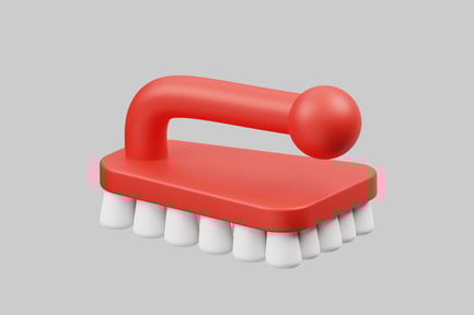 Preview: Bright red scrub brush