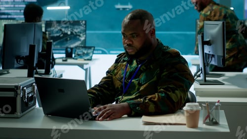 Preview: Intelligence agents in modern operations center managing surveillance activity