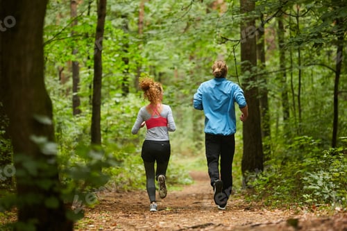 Preview: Jogging on forest path