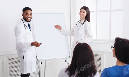 Preview: Sharing Experience. Doctors Giving Lecture To Interns