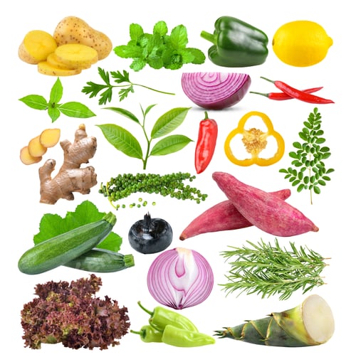 Preview: set of vegetable on white background