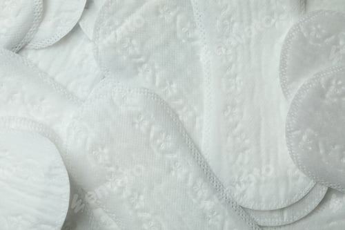 Preview: Hygiene pads on whole background, close up