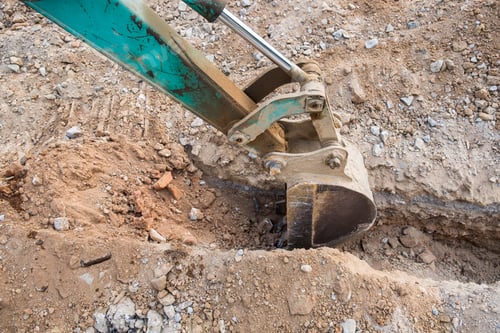 Preview: Green backhoe dredging soil
