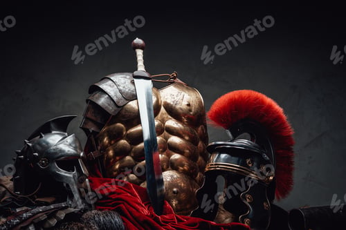 Preview: Ancient rome soldier and gladiator outfit and sword