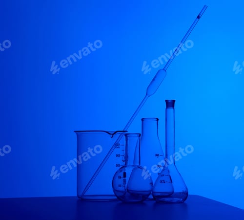 Preview: Chemistry laboratory equipment and glass tubes