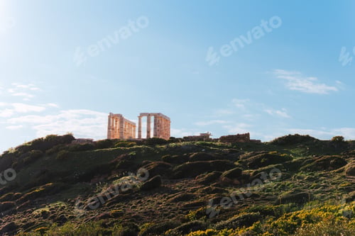 Preview: Temple Of Poseidon Ruins On Hill At Cape Sounion, Greece