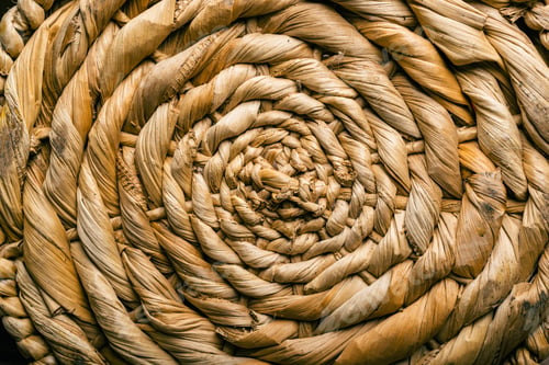 Preview: Circular weave made with vegetable fiber.