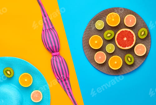 Preview: Fashion Design. Tropical Summer Set. Bright Color