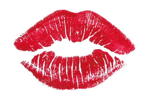 Preview: #7626 Red lips isolated on a transparent background