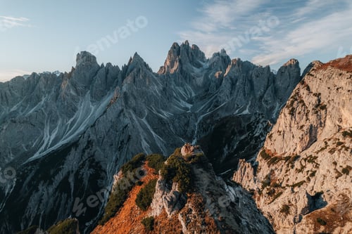 Preview: Aerial Photo Cadini di Misurina peaks, Auronzo, Tre Cime, Dolomites Italy