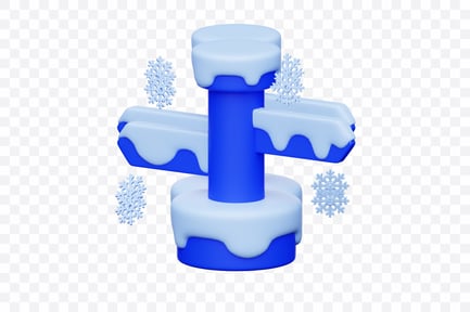 Preview: Snowy Direction Sign Post