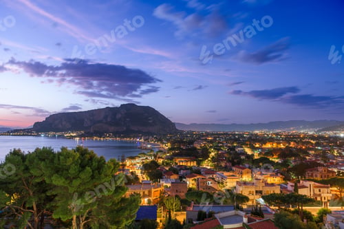Preview: Palermo, Sicily, Italy in the Mondello at Dawn