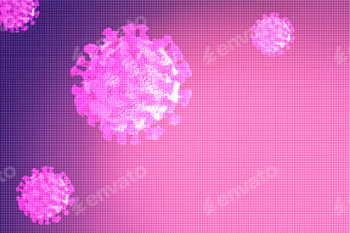 Preview: Pink virus cells on gradient background
