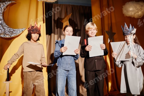 Preview: Children Performing in Play with Star and Moon Props