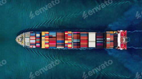 Preview: Industrial import-export port prepare to load containers.