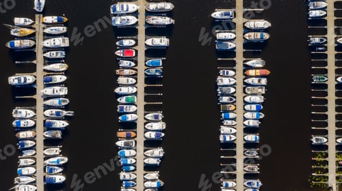 Preview: Aerial View by Drone of Yacht Club and Marina
