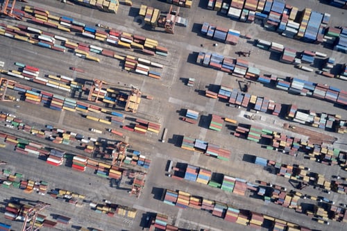 Preview: Shipping containers in the port city of Turkey.